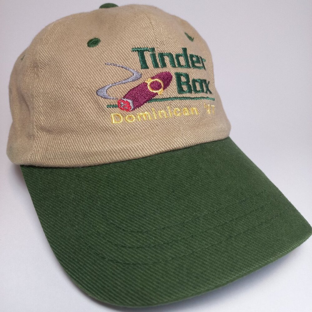 Vintage 90s hat cap cigar baseball Tinder Box Dominican 97 VTG Super rare